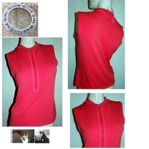 One Girl Who New Red Knit Sleeveless Shirt Size L